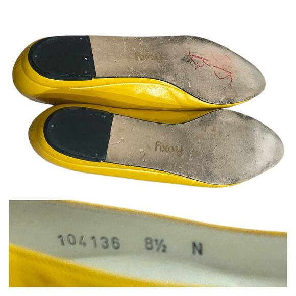 Vintage 1980s Yellow Leather Flats by Proxy Pointy Toe / Size 8.5 Narrow - - Picture 4 of 4